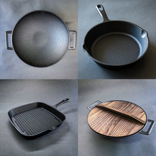 Cargar imagen en el visor de la galería, PACK FIERRO FUNDIDO Mr.W (1 Wok + 2 Sartenes)