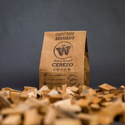 CHIPS MADERA NATIVA PARA AHUMADO Mr.W 500g (Roble - Cerezo)