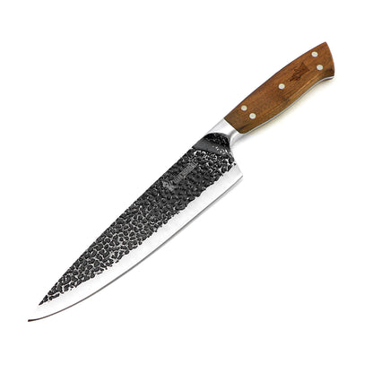 CUCHILLO PARRILLERO 8" BLACK CURACAVI C/ FUNDA CUERO