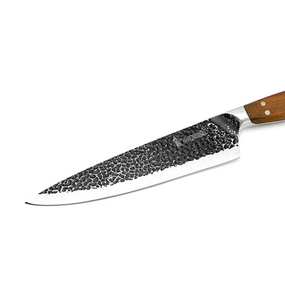 CUCHILLO PARRILLERO 8" BLACK CURACAVI C/ FUNDA CUERO