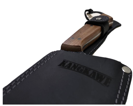MACHETE 8" BLACK PANGUIPULLI C/ FUNDA DE CUERO