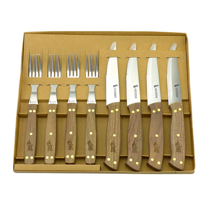 SET PARRILLERO (4 CUCHILLOS/4 TENEDORES)
