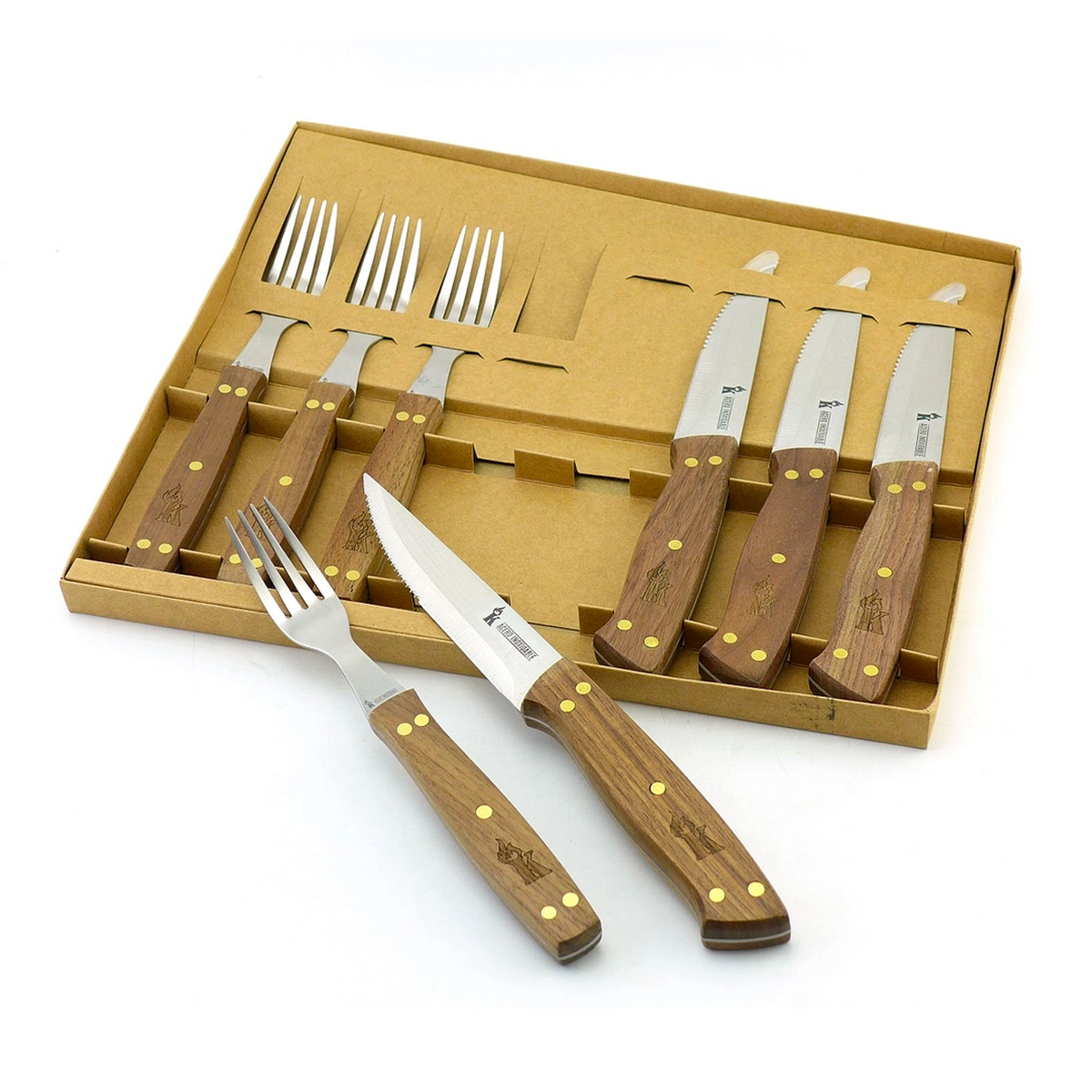 SET PARRILLERO (4 CUCHILLOS/4 TENEDORES)