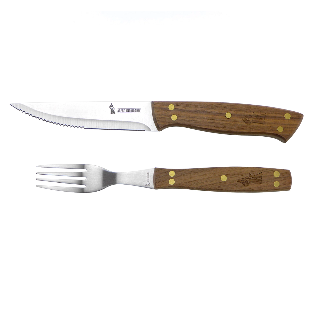 SET PARRILLERO (4 CUCHILLOS/4 TENEDORES)